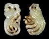 Two Chinese Carved Jade Buddha's Hand Citrons