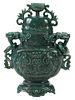 Chinese Lidded Jade Archaic Style Vessel