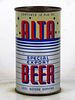 1938 Alta Special Export Beer 12oz OI-35 12oz Opening Instruction Can Los Angeles California