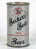 1946 Becker's Best Beer 12oz OI-93 12oz Opening Instruction Can Ogden Utah