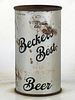 1937 Becker's Best Beer 12oz OI-90 12oz Opening Instruction Can Ogden Utah