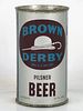 1938 Brown Derby Pilsner Beer 12oz OI-131 12oz Opening Instruction Can Los Angeles California