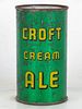 1937 Croft Cream Ale 12oz OI-192 12oz Opening Instruction Can Boston Massachusetts