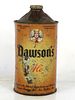 1938 Dawson's Master Ale Quart Cone Top Can 206-13 New Bedford Massachusetts
