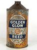 1938 Golden Glow Beer Quart Cone Top Can Unpictured Oakland California