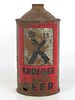 1939 Krueger Finest Beer Quart Cone Top Can Unpictured Newark New Jersey