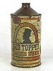 1940 Old Topper Lager Beer Quart Cone Top Can 216-11 Rochester New York