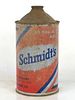 1941 Schmidt's Beer Quart Cone Top Can 218-13 Detroit Michigan