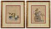 Two Framed Chinese Paintings on Silk