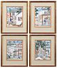 Four Framed Chinese Gouache Paintings
