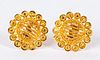 Pair of 22-24K gold earrings