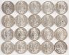 Twenty Morgan silver dollars
