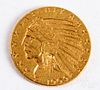 1909 Indian Head five dollar gold coin