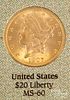 1907 Liberty Head twenty dollar gold coin