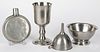 Four pieces of pewter, 19th c.