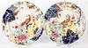 Pair of Chinese export porcelain soup bowls