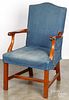 George III mahogany open armchair, 18th c.