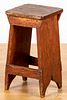 Primitive pine stool, 19th c.