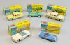 Five boxed Corgi toys, numbers 151A, 303, 224, 208S, 152,