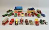 Collection of playworn toy cars to include Minic Vauxhall Town Coupe, boxed, and another by Minic, unboxed, and a Dinky Royal