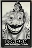 Alan Aldridge (b. 1943) Vintage poster, 'London Come Wearing Just A Smile', black & white poster by Canned London, designed b