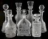 A collection of 7 Pro-Celebrity golf award decanters, gifted to Sir Christopher Lee, including: 5 commemorating the BBC 2 tou