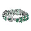 Emerald, Diamond and 18K Bracelet