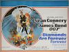James Bond Diamonds Are Forever (1971) British Quad film poster, starring Sean Connery, directed by Guy Hamilton, United Arti