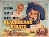 Blackbeard The Pirate (1952) British Quad film poster, starring Robert Newton, RKO, folded, 30 x 40 inches