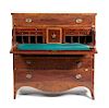 An American Mahogany Butler's Chest, Height 47 1/4 x width 45 1/4 x depth 21 1/2 inches.