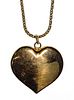 18k Yellow Gold Heart Pendant on 14k Yellow Gold Necklace