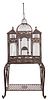 Victorian Style Decorative Metal Bird Cage on Stand