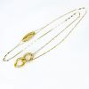 Retro Circa 1940s 18 Karat Yellow Gold Free Form 46" Long Necklace