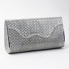 Exceptional Vintage European Made 18 Karat White Gold Evening Clutch accented with Single Cut Diamonds, mirror to interior