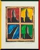 Michael Babyak (American, XX-XXI) "Flat Iron NYC" color serigraph depicting four views of the Flatiron building in Manhattan in a Pop Art manner, sign