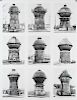 Becher, Bernhard u. HillaTypologie Wassertuerme. Mit 9 photographischen Abbildungen auf einem Blatt. Photolitho. 99,5 x 62,5