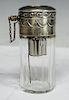 English Sterling Silver-Capped Scent Bottle
