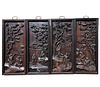 Four Chinese Wood Carved Openwork Wall Hangings
