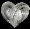 Lalique "Double Heart" Frosted Glass Paperweight