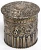English Sterling Repoussé Container, 1885