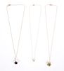 Three Gold and Gemstone Necklaces
