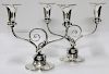 Sterling Candelabra Pair, in the Manner of Alphonse LaPaglia