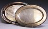 2 Oval Silver-Plate Serving Trays