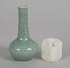 Two Chinese Items, Jade and Porcelain