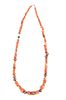 Early-1900 Old Pawn Navajo Natural Coral Necklace