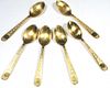 6 Christofle Gold-Tone Demitasse Spoons