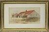 Jane Brewster Reid Watercolor on Paper "Siasconset Bluff Cottage"
