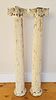 Pair of Polychromed and Carved Wood Classical Columns
