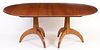 Signed Stephen Swift Cherry Double Pedestal Dining Table, circa 1999