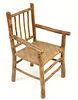 Antique Branded Indiana Hickory Adirondack Style Child's Chair